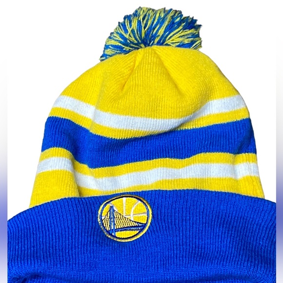 Nice Retro GSW Golden State Warriors Basketball Snow Beanie Hat Promo NBA - Picture 1 of 5